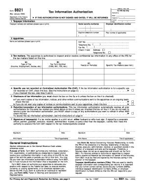 federal form 8821 instructions