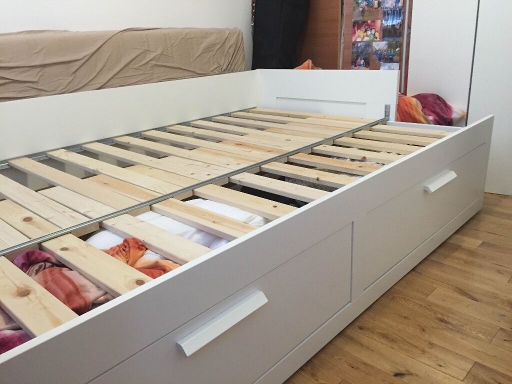 ikea brimnes extendable day bed drawers instructions