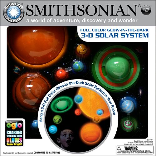 3d glow in the dark solar system instructions