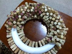 supplies and instructions to make a wine cork wreath